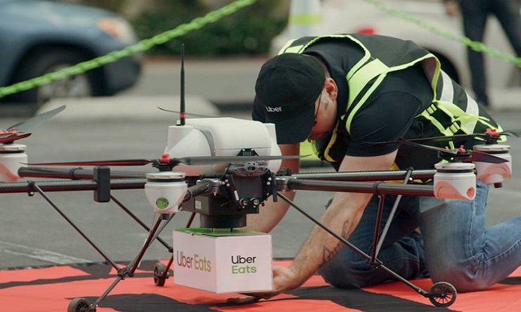Uber Eats announces its first deliveries of food with drones